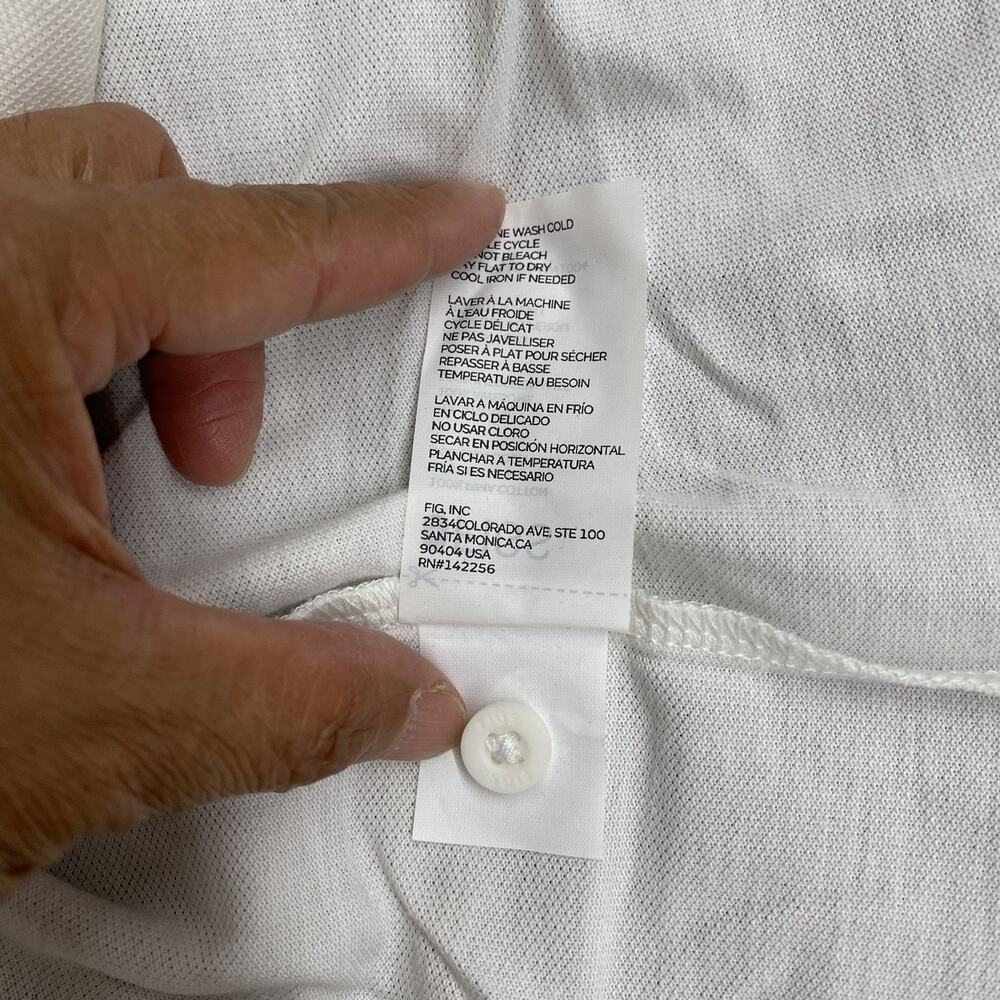 FIGS PRO Men’s XL Technical Pique Scrub Polo White NWT Pima Cotton M22WW1004 - Picture 9 of 15